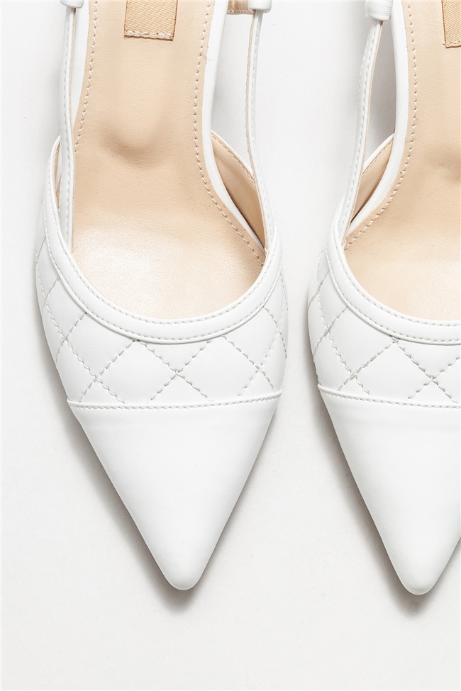 Beyaz Kadın Topuklu Ayakkabı