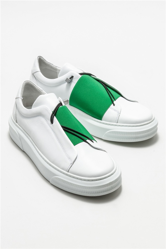 Yeşil Deri Erkek Spor Ayakkabı